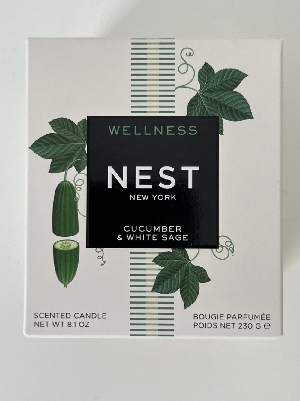 NEST New York Cucumber & White Sage Wellness Classic Candle 8.1 oz NIB